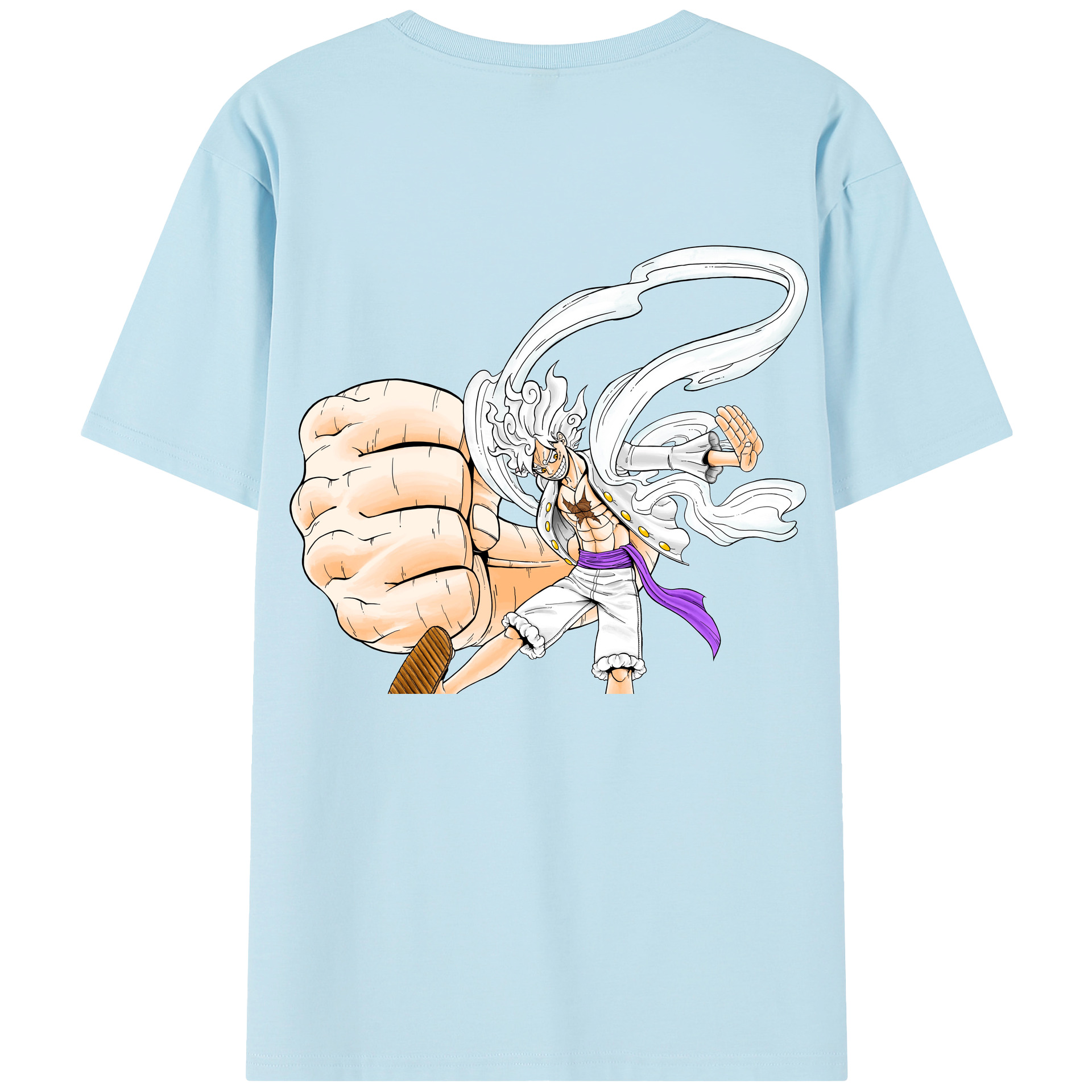 ワンピース モンキー・D・ルフィ ONE PIECE Monkey D. Luffy 綿100％半袖Tシャツ（背面プリント）